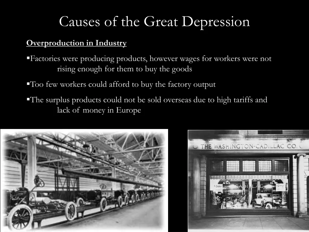 causes of the great depression 2