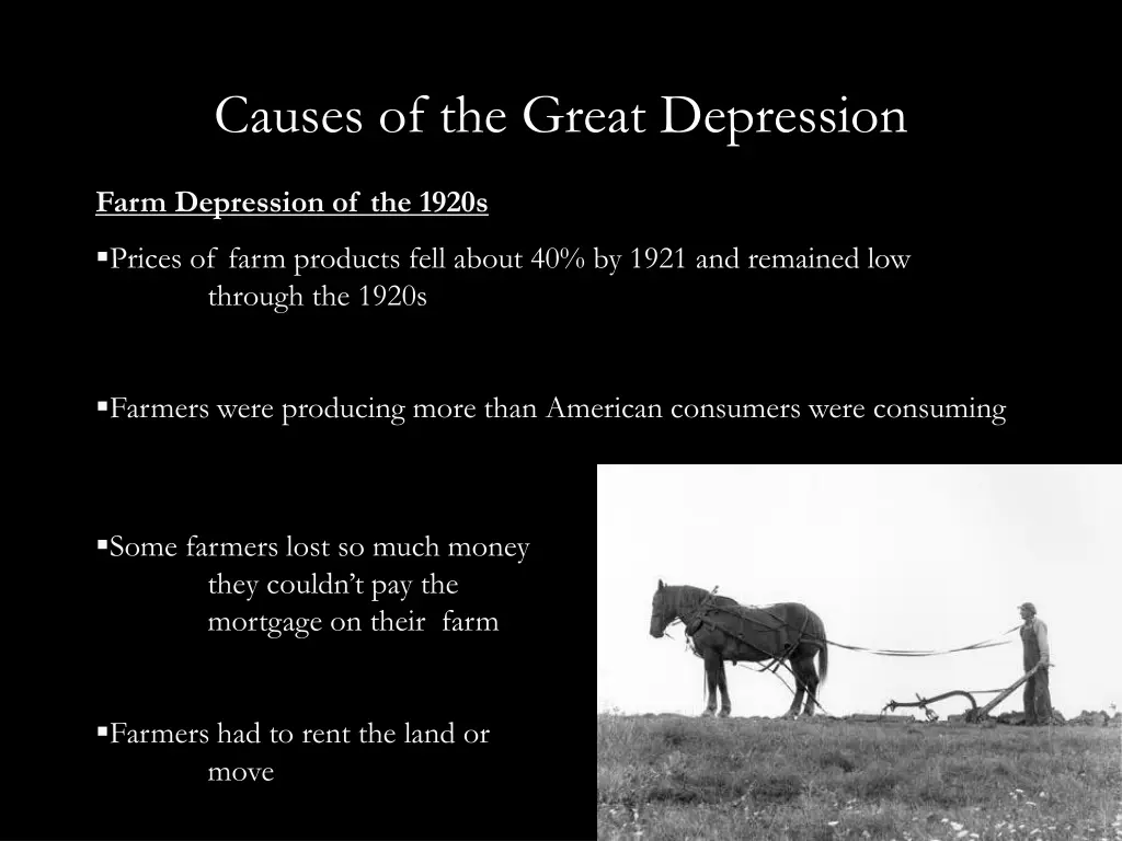 causes of the great depression