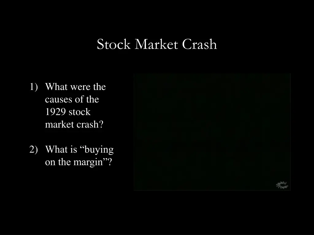 stock market crash