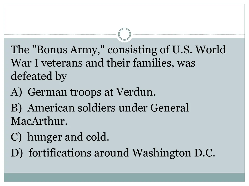 the bonus army consisting of u s world