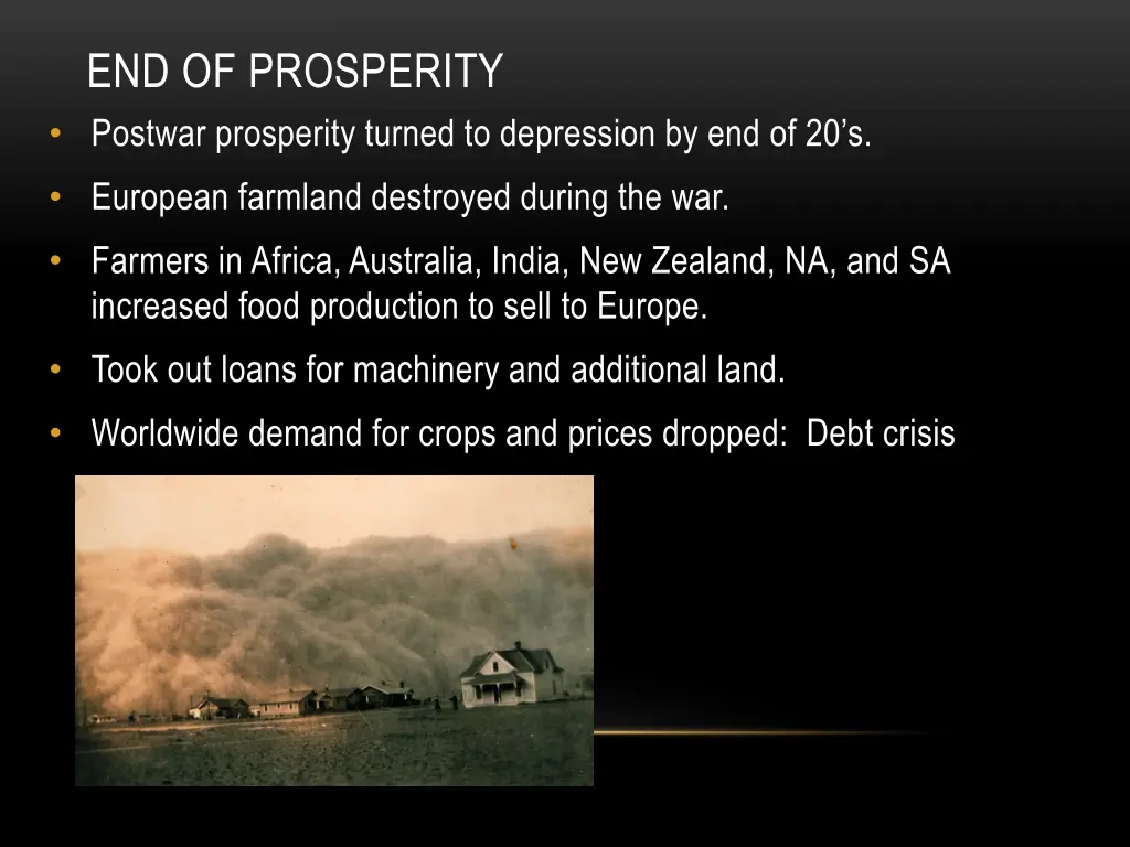 end of prosperity postwar prosperity turned