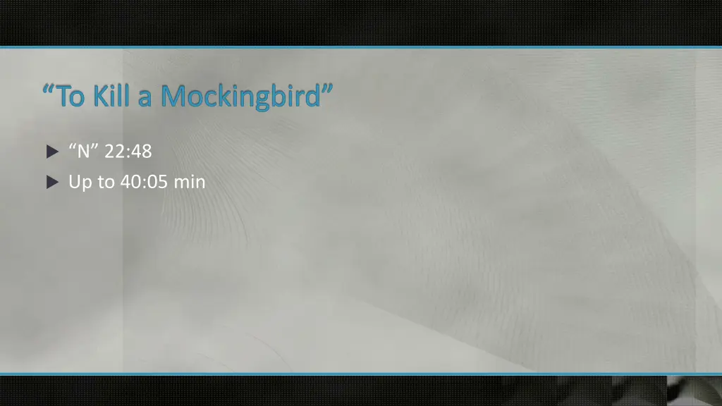 to kill a mockingbird