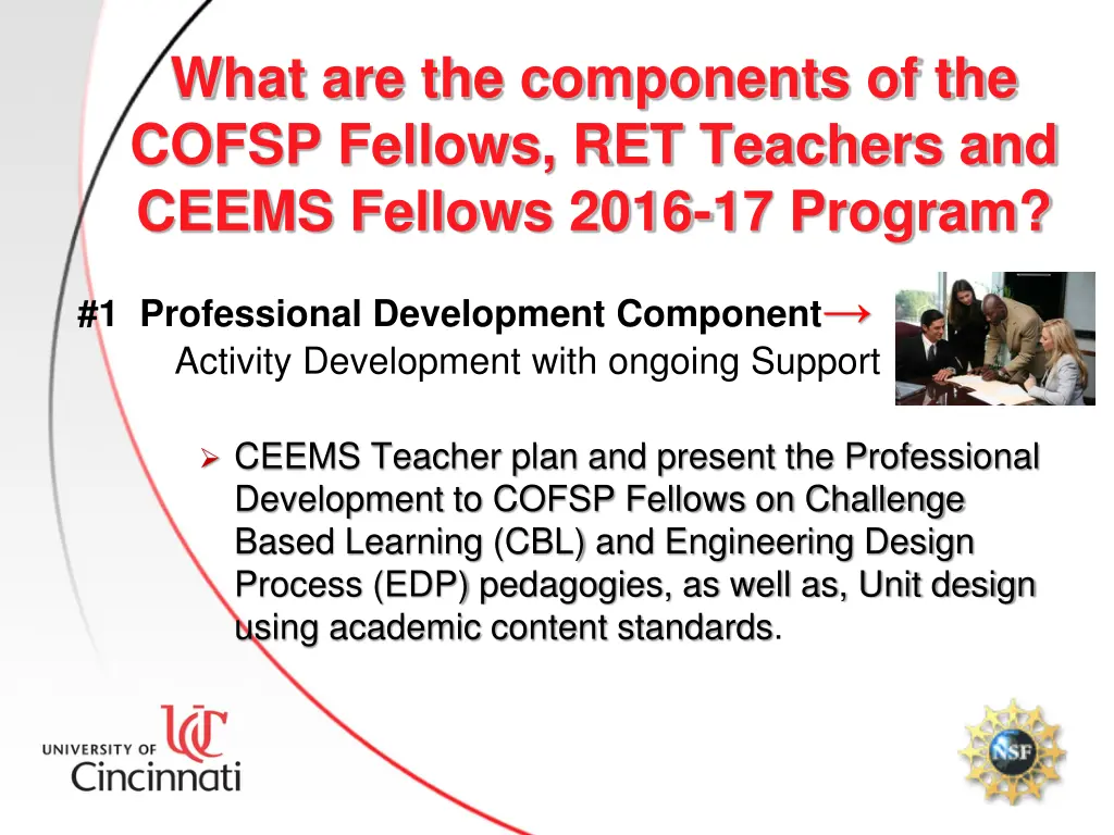 what are the components of the cofsp fellows