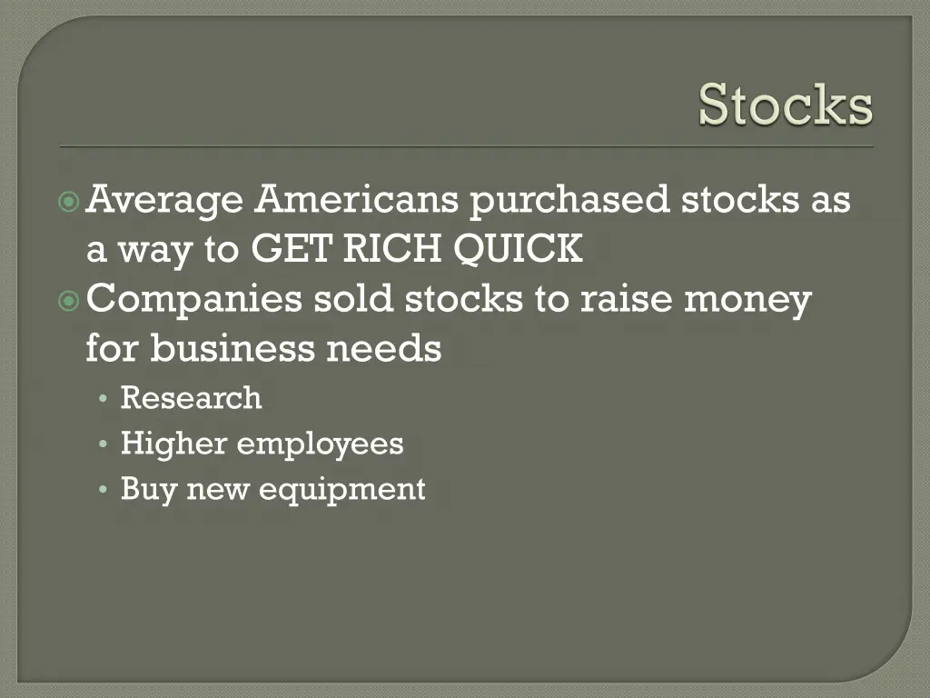 average americans purchased stocks