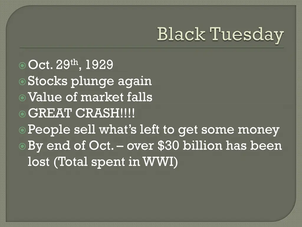 oct 29 th 1929 stocks plunge again value