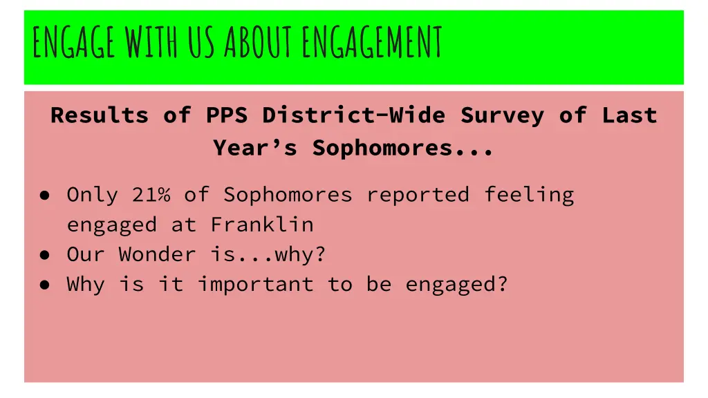 engage with us about engagement