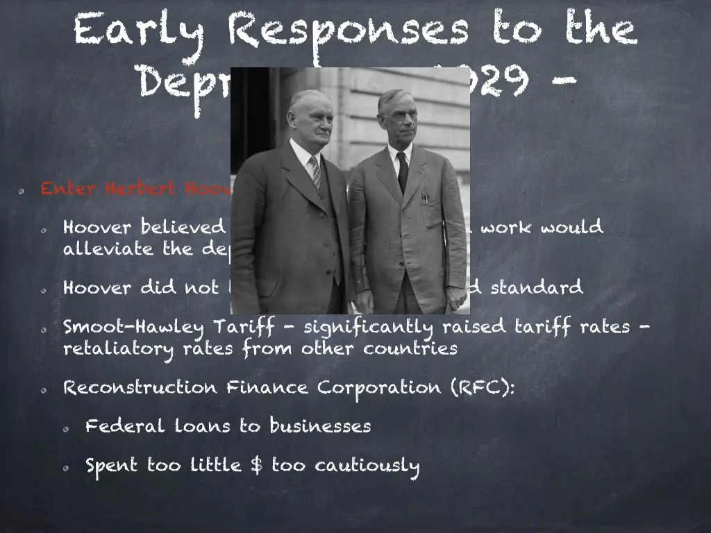 early responses to the depression 1929 1932