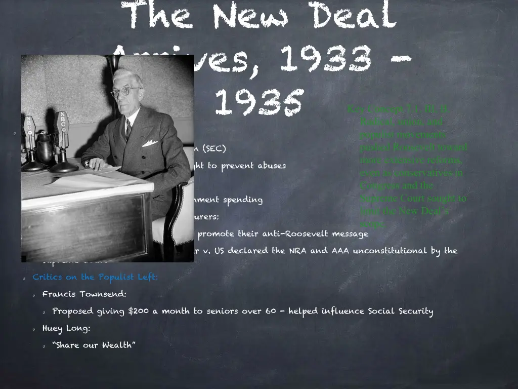 the new deal arrives 1933 1935 the new deal under