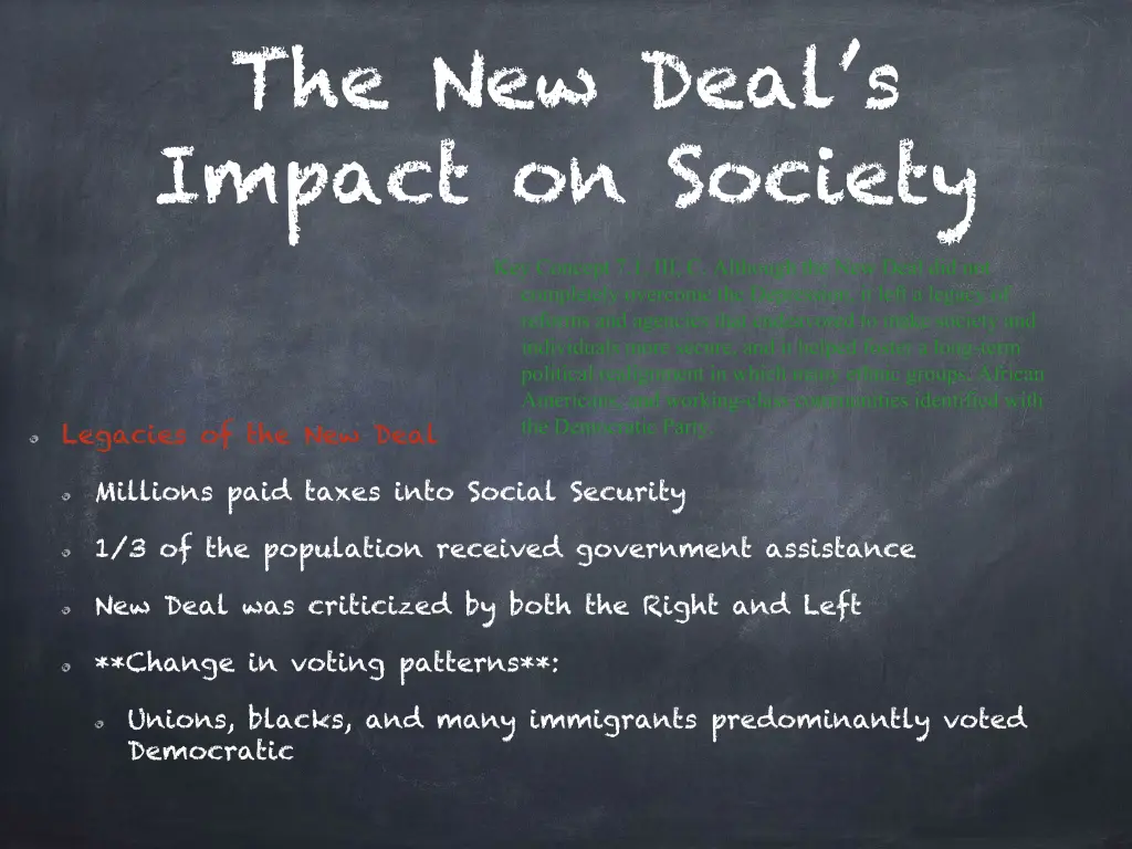 the new deal s impact on society 4