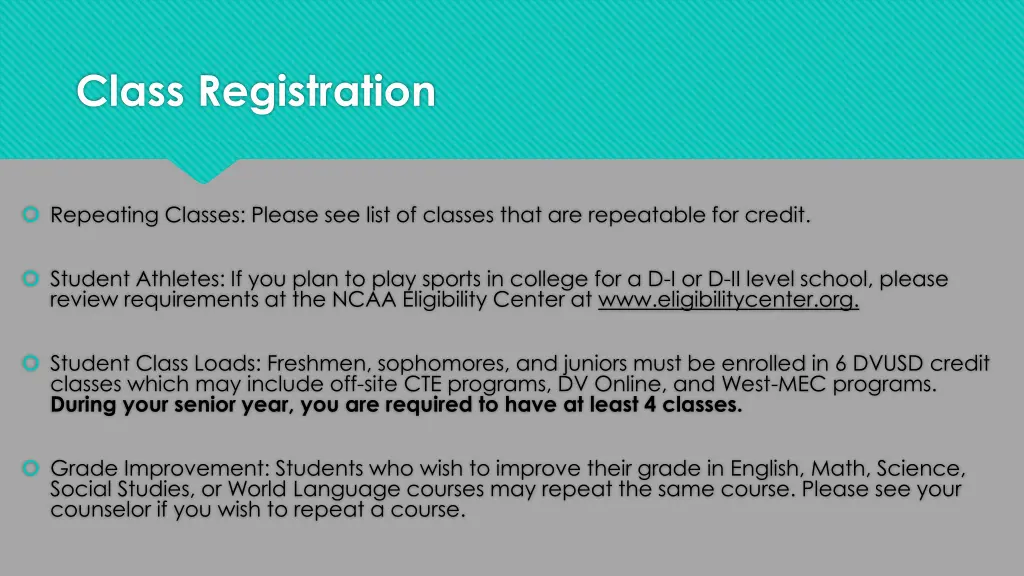 class registration