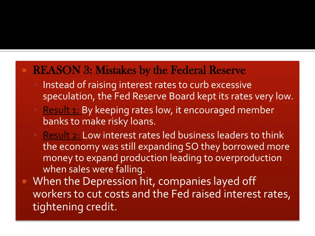 reason 3 mistakes by the federal reserve reason