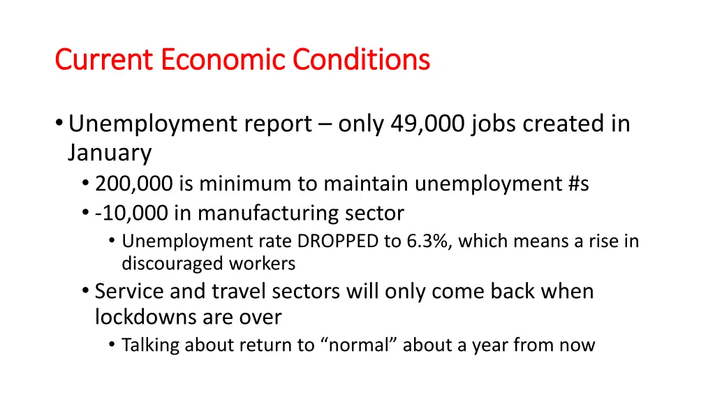 current economic conditions current economic