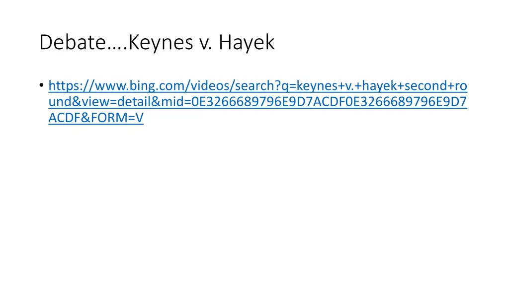 debate keynes v hayek