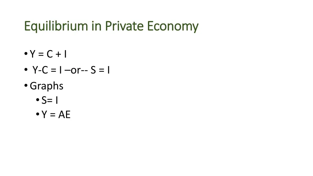 equilibrium in private economy equilibrium