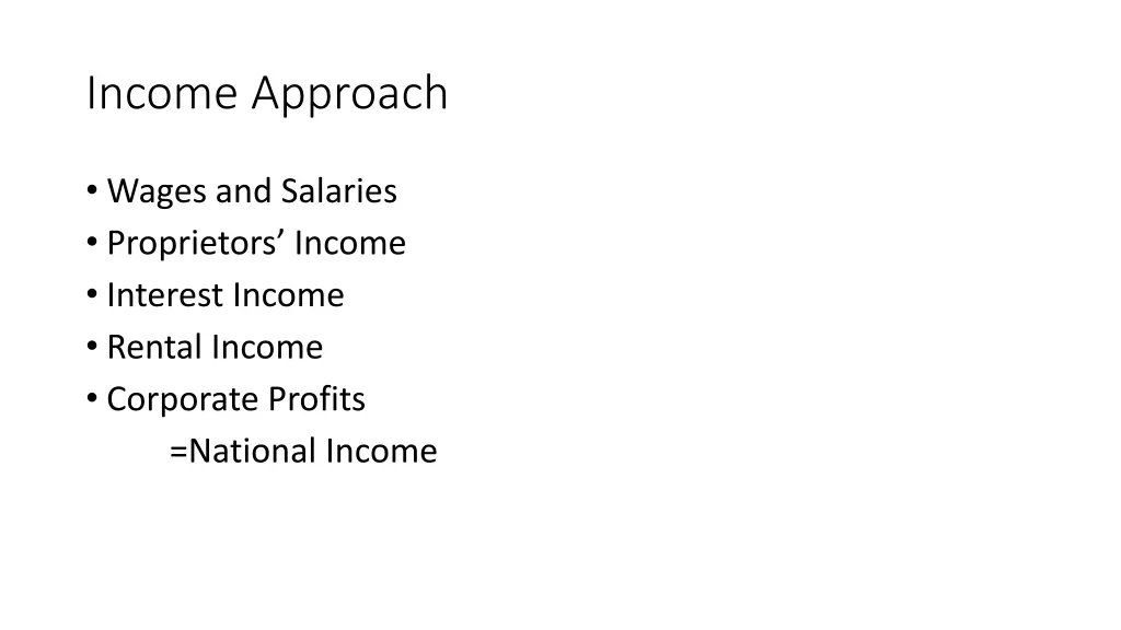 income approach