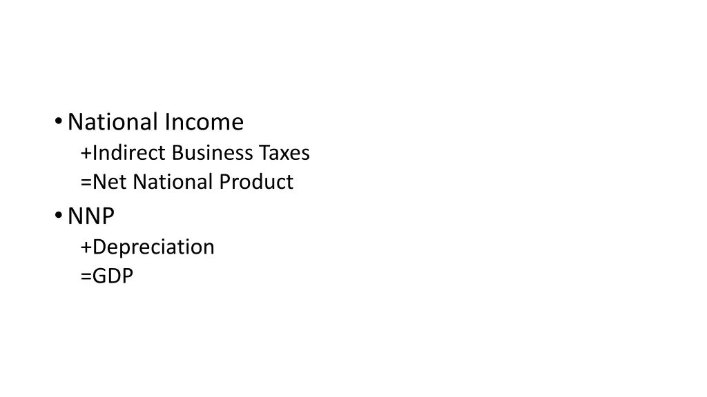 national income indirect business taxes