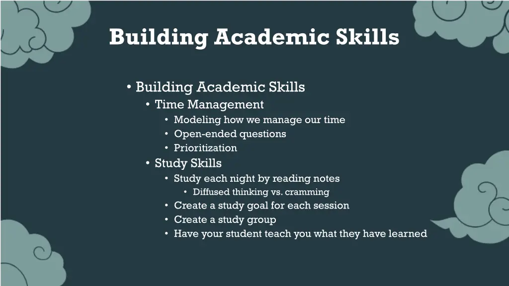 building academic skills