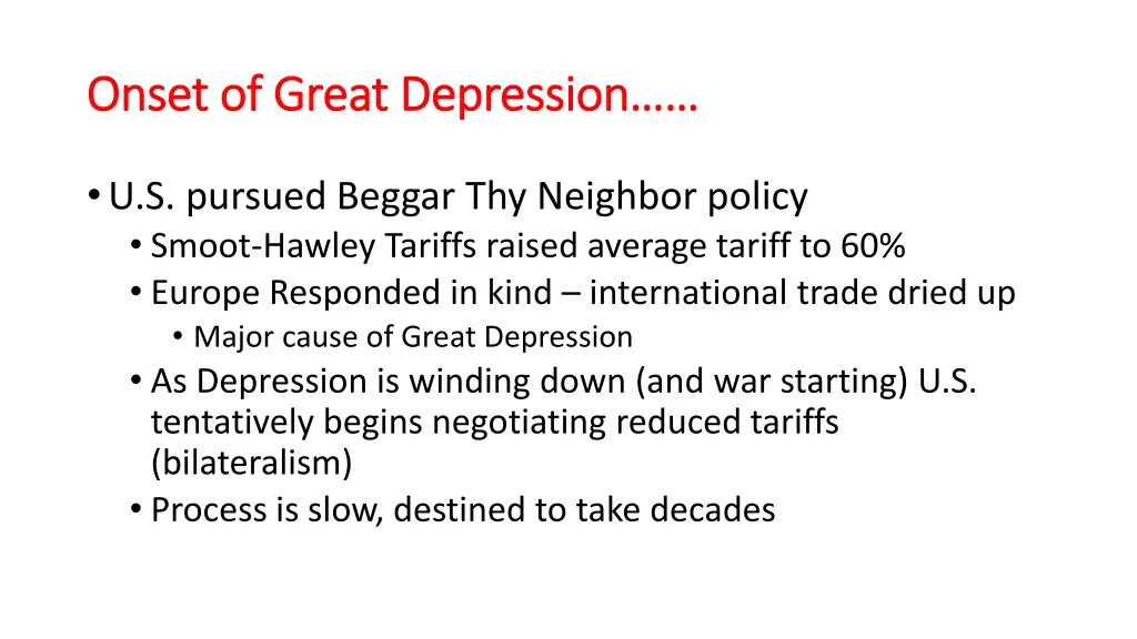 onset of great depression onset of great