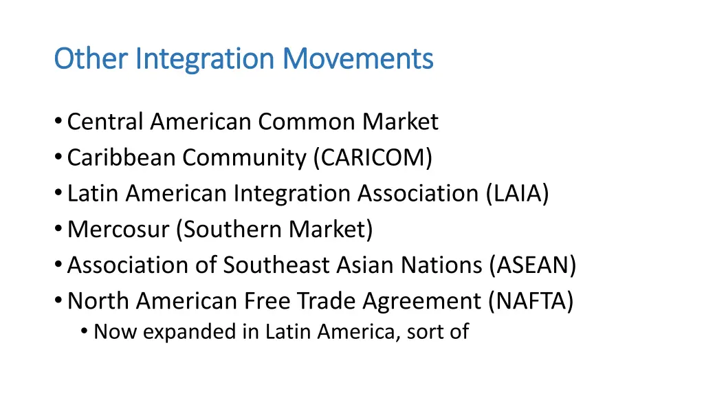 other integration movements other integration