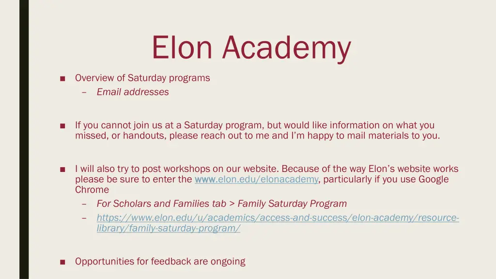 elon academy