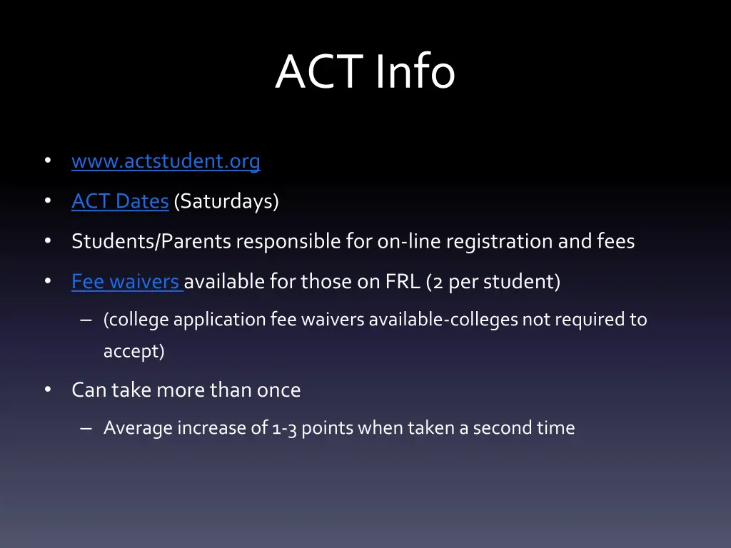 act info