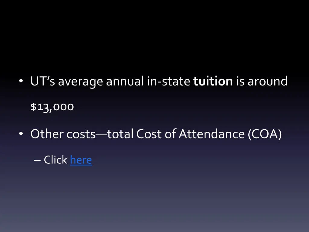 ut s average annual in state tuition is around