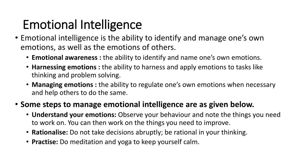 emotional intelligence emotional intelligence