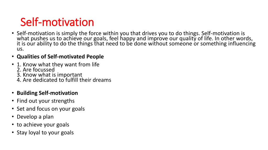 self self motivation motivation self motivation