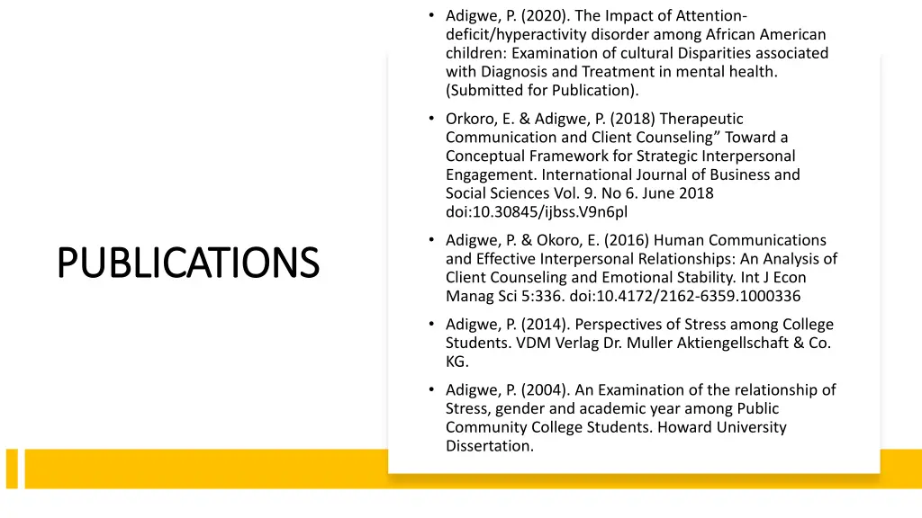 adigwe p 2020 the impact of attention deficit