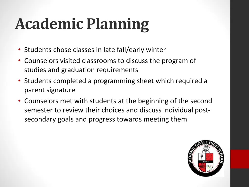 academic planning