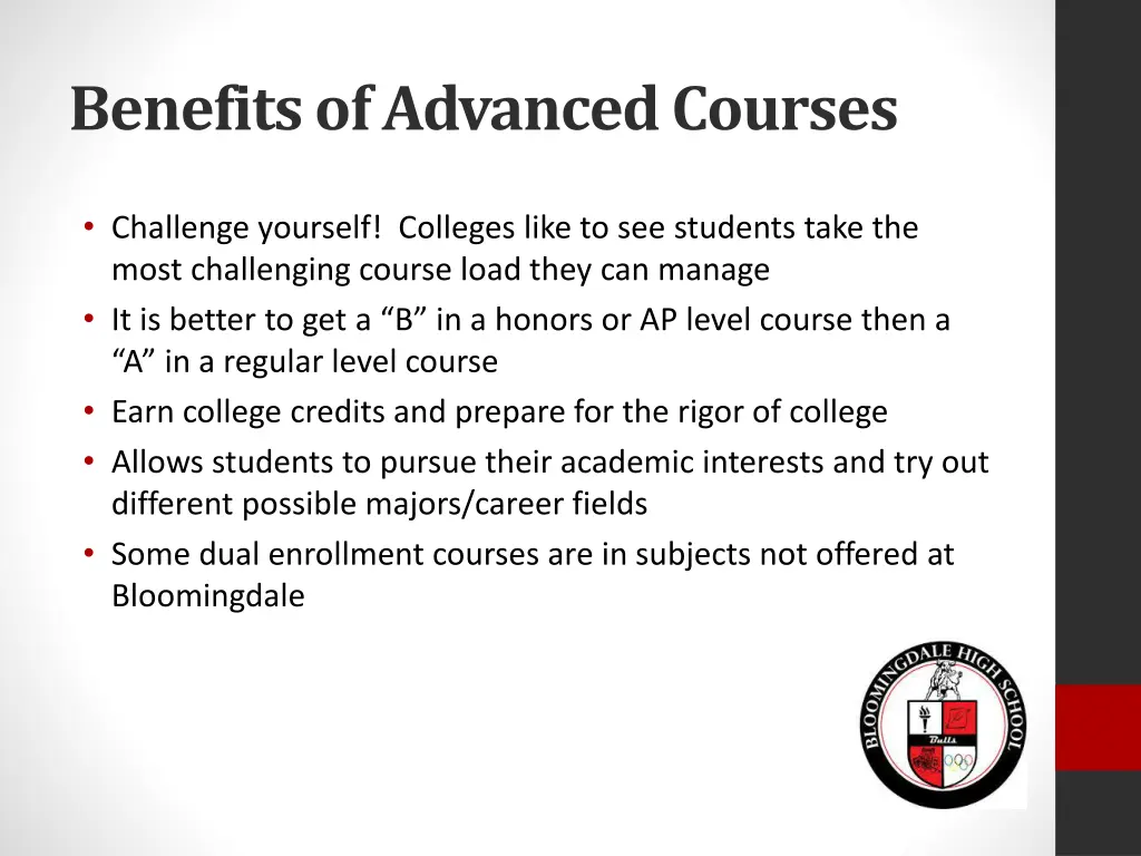 benefits of advanced courses