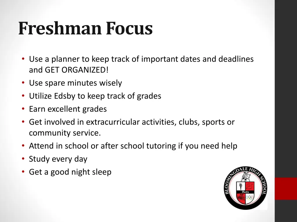 freshman focus