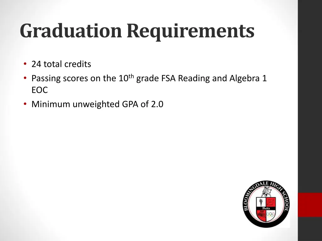 graduation requirements