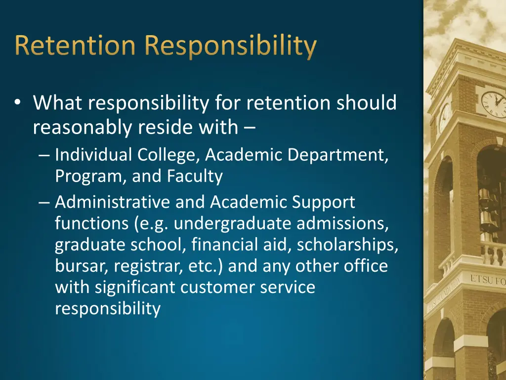 retention responsibility