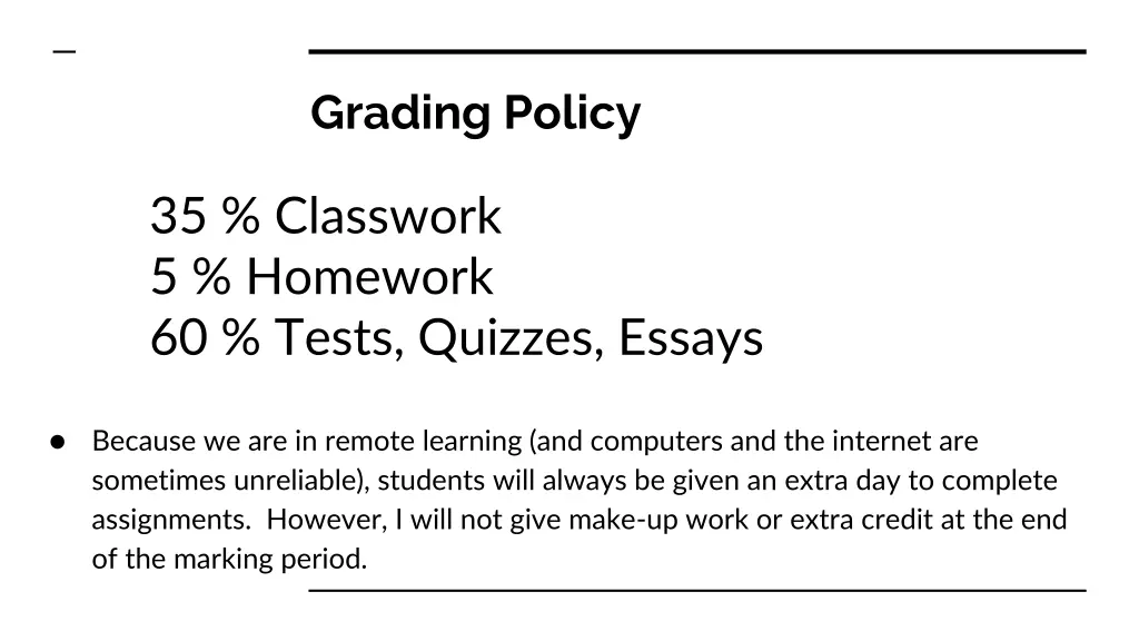 grading policy