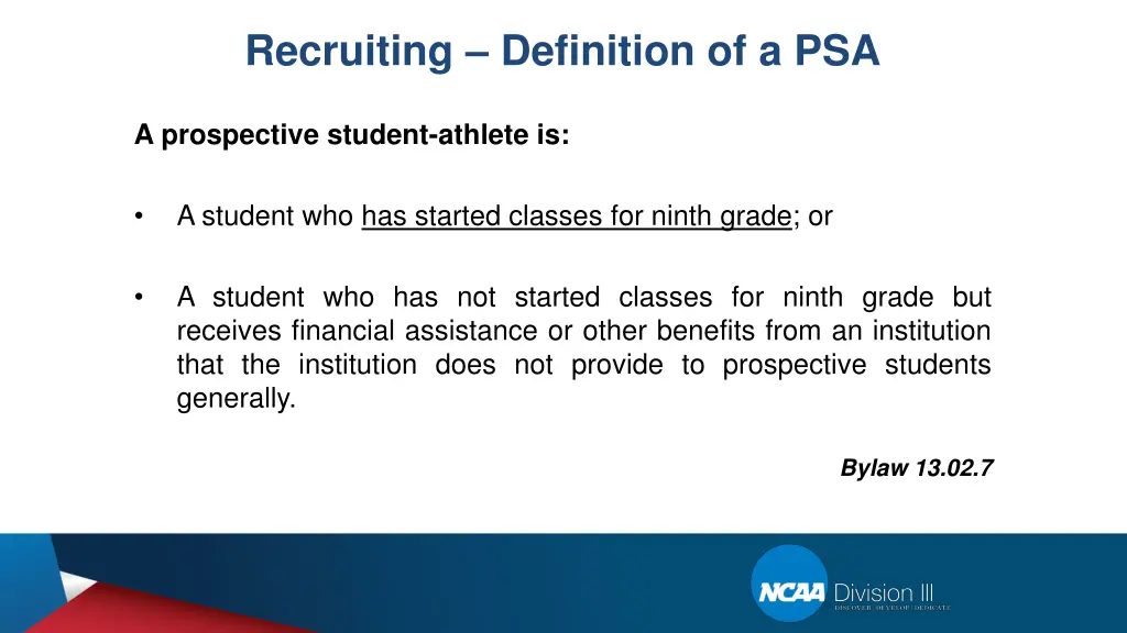 recruiting definition of a psa