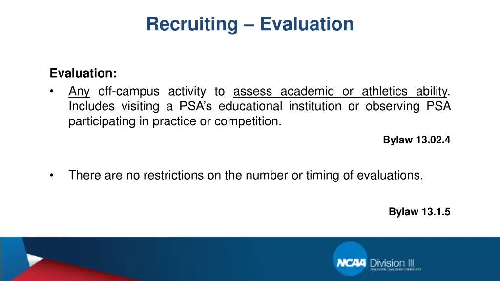 recruiting evaluation