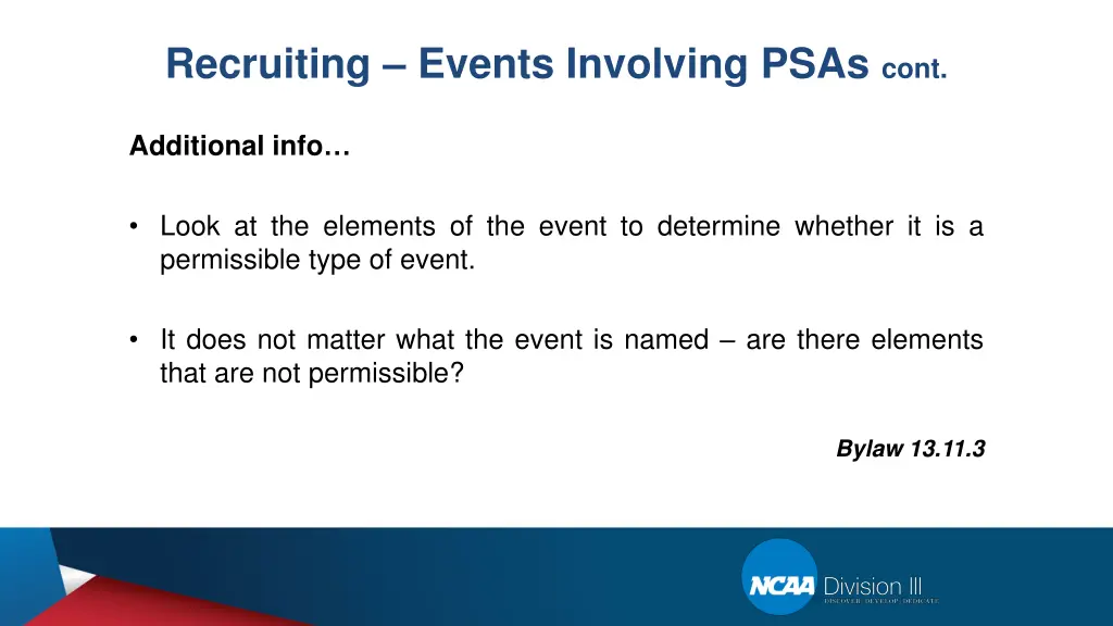 recruiting events involving psas cont 2