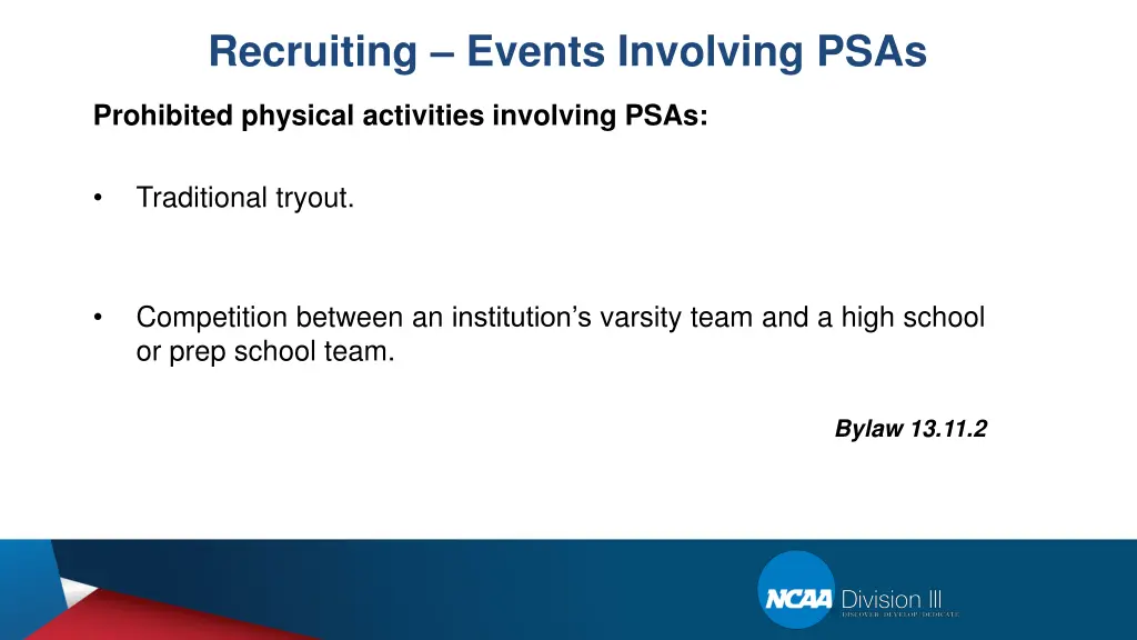 recruiting events involving psas