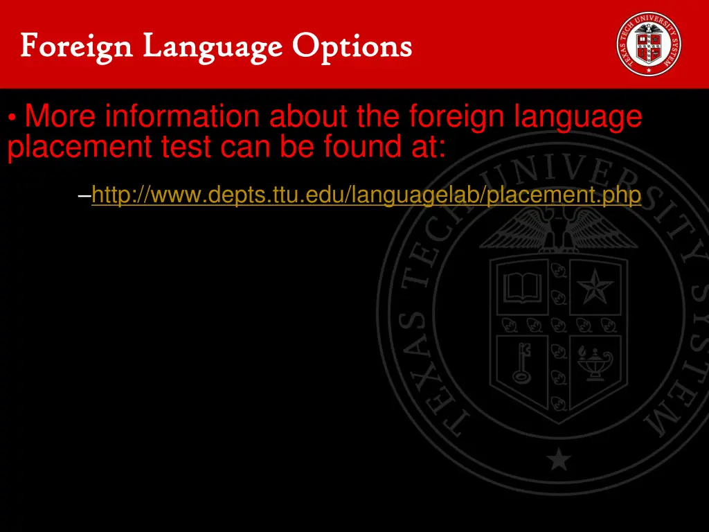 foreign language options foreign language options