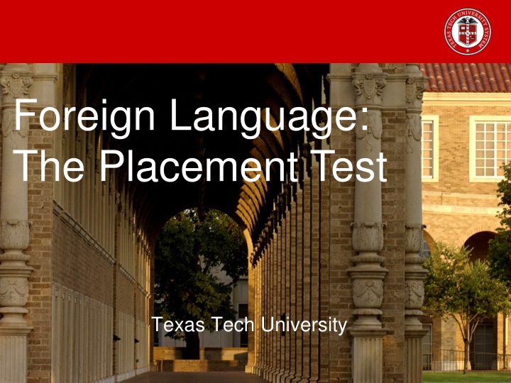 foreign language the placement test