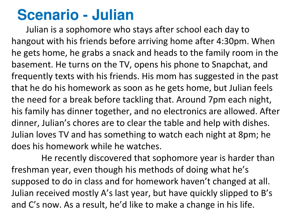 scenario julian