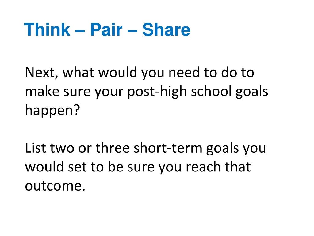 think pair share 1