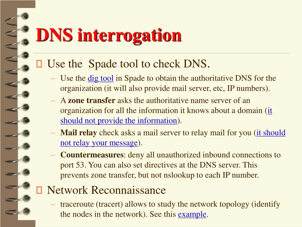 dns interrogation