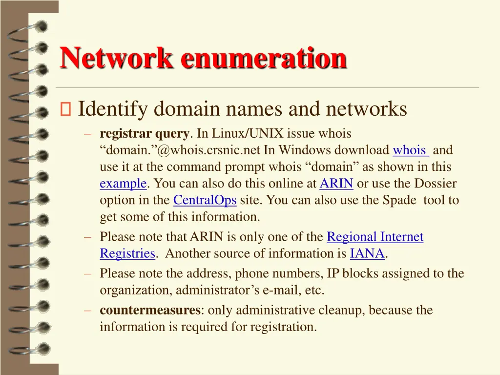 network enumeration