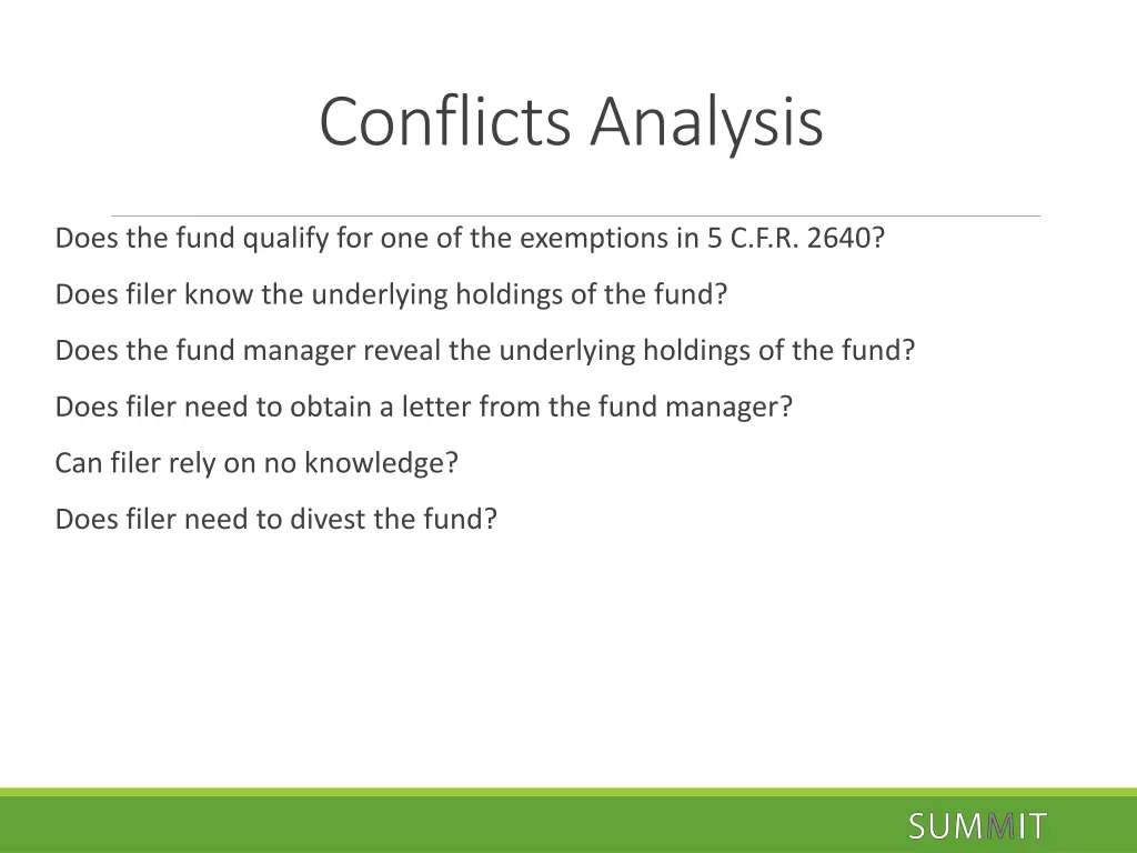 conflicts analysis