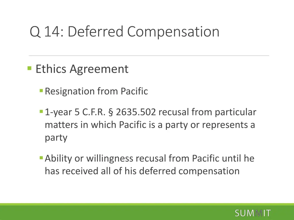 q 14 deferred compensation 1