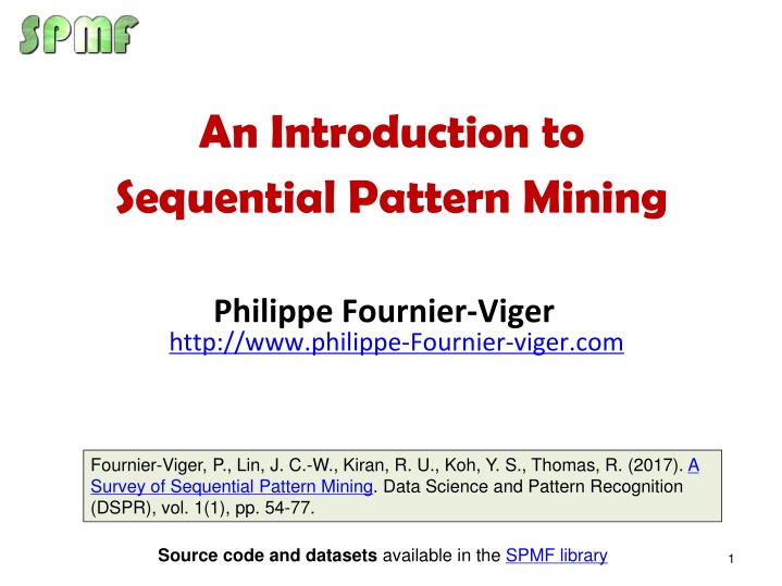 an introduction to sequential pattern mining