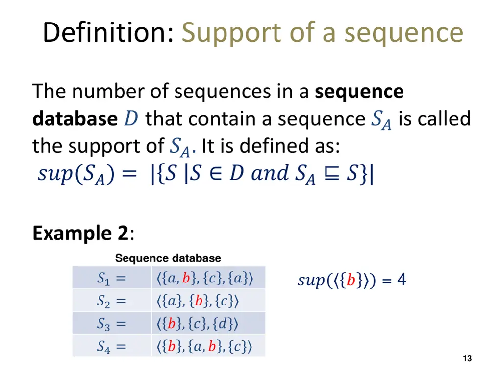 definition support of a sequence 1