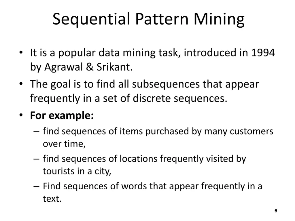 sequential pattern mining